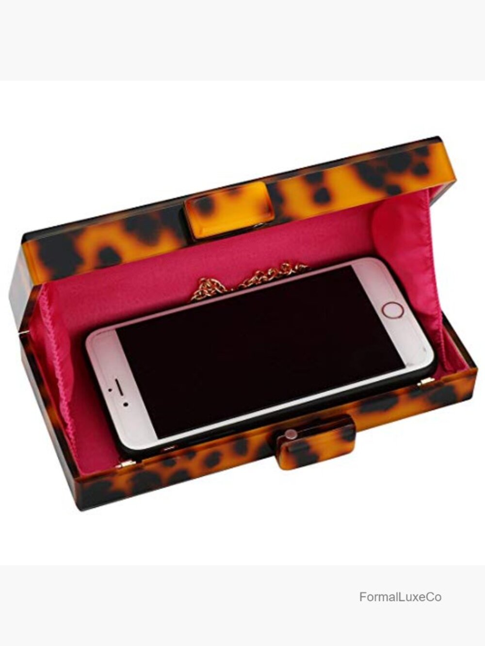 Acrylic Clutch Purse Perspex Box Geometric Design Handbag for Women - Picture 6 of 7